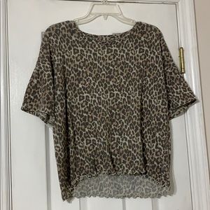 American eagle ribbed leopard T-shirt